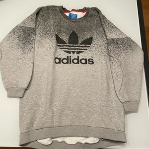 Adidas spray paint extra long crew neck sweatshirt
